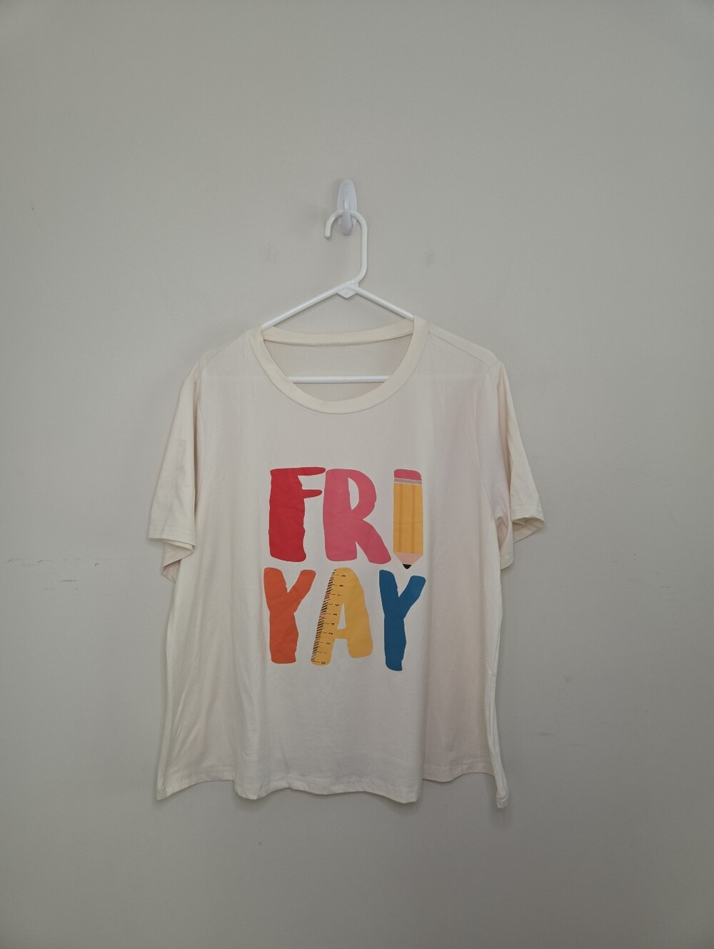 Shein Curve Women's Friyay Teacher T-shirt Sz 2XL - Picture 6 of 7